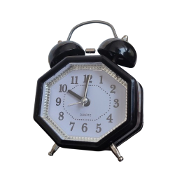 Black Alarm Clock -Twin Bell  With Back Light